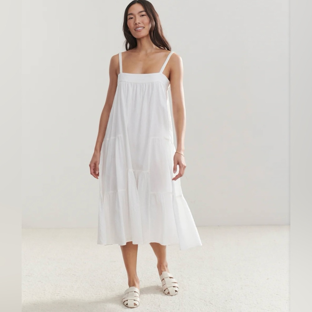 Jenni Kayne | Seersucker Summer Dress | Ivory | L